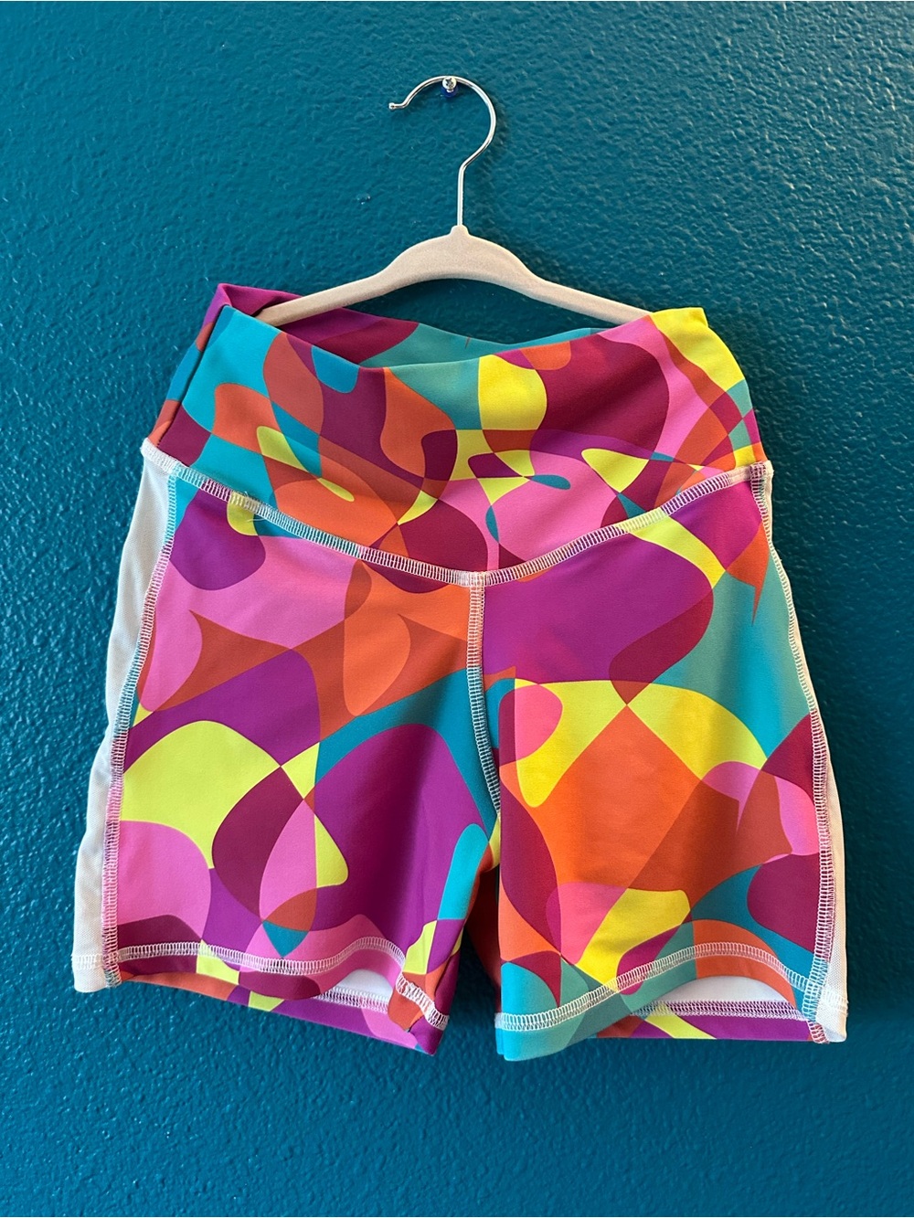 CLS Sportswear High-Rise Multicolor Abstract Bike Shorts